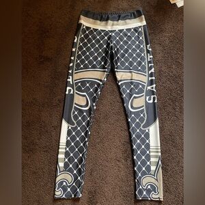 New Orleans Saints black and gold leggings S